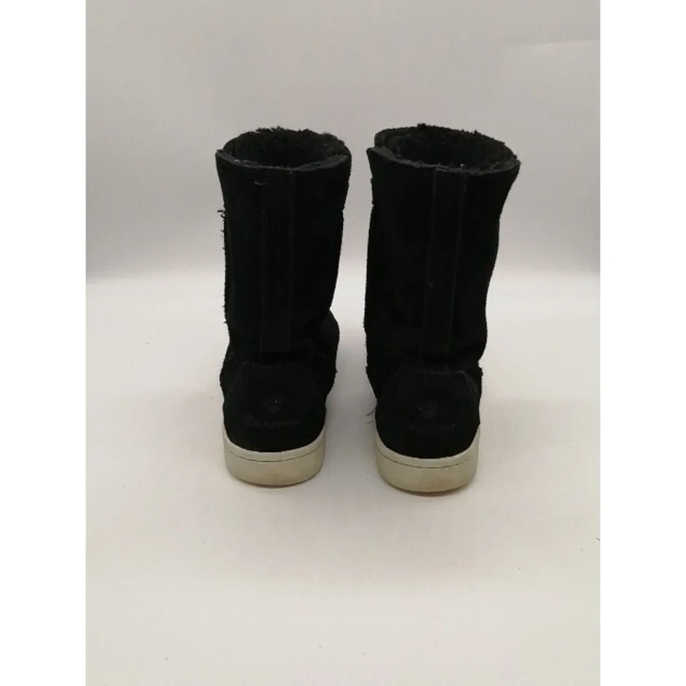 Bearpaw Boots Womens Delaney Black 7 Cow Suede Winter Shoe Lined Warm 2393W